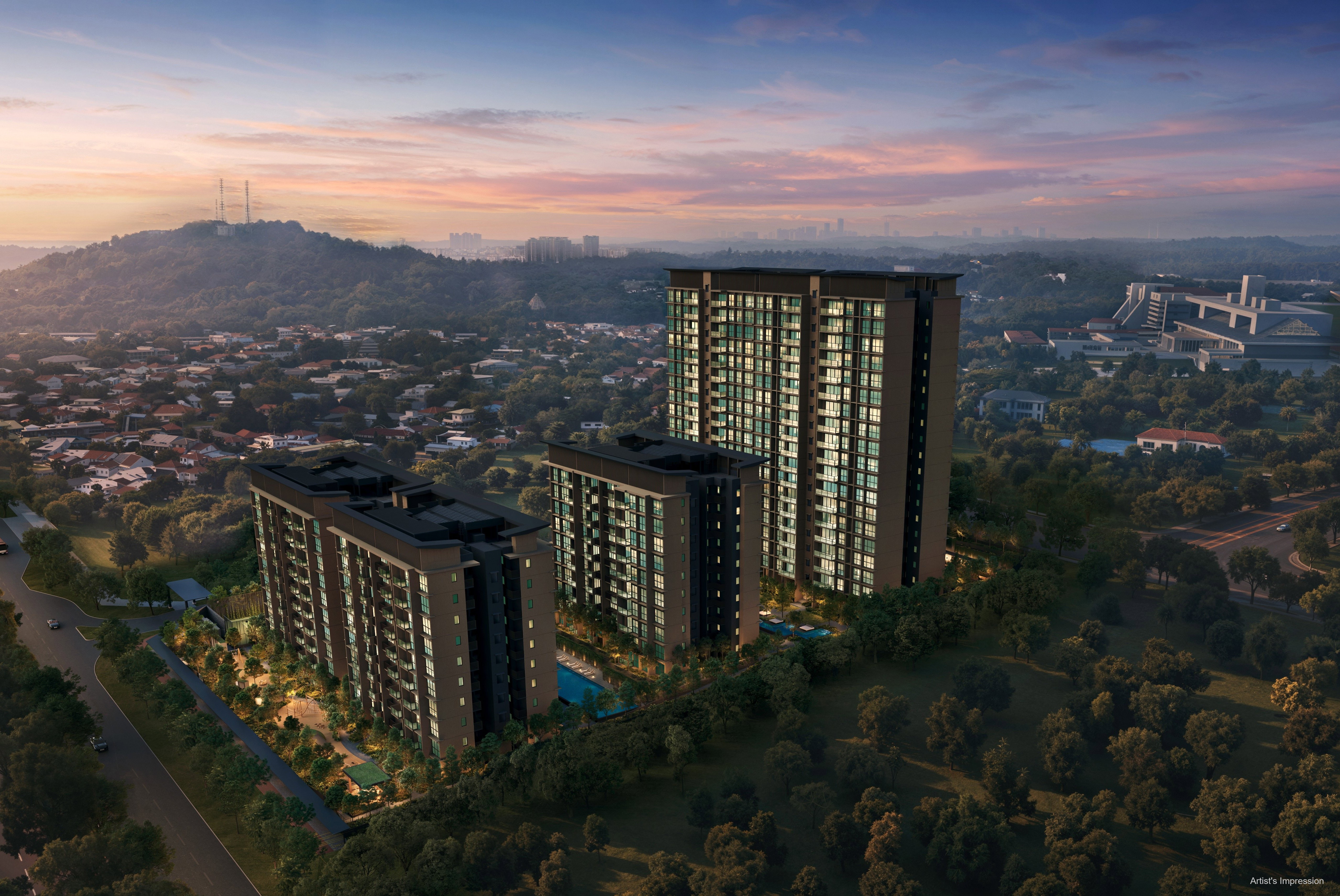Dunearn House luxury condominium render at Dunearn Road
