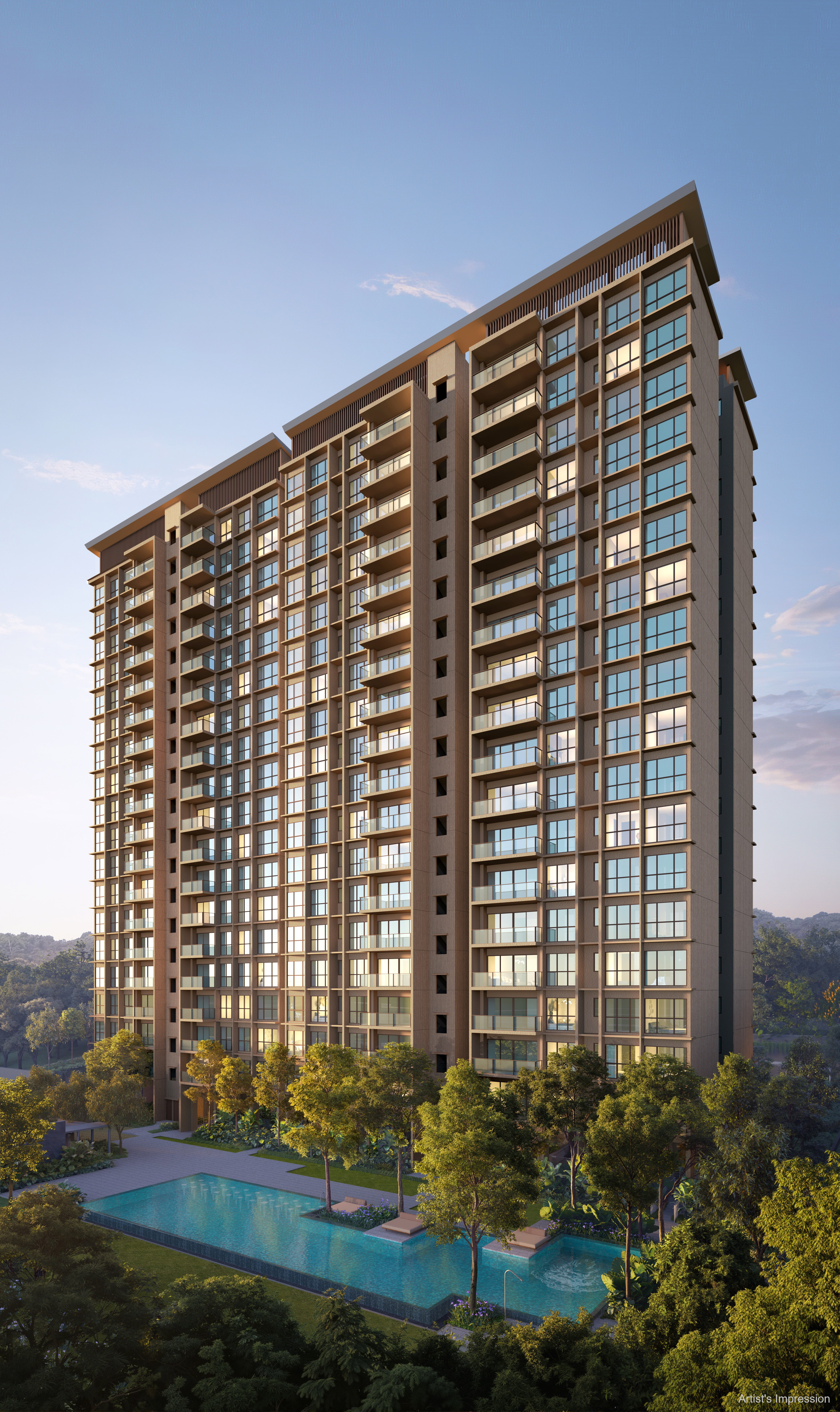 Dunearn House architectural pinnacle render